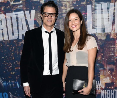 Naomi Nelson with her husband Johnny Knoxville attending SNL 40th Anniversary Celebration.